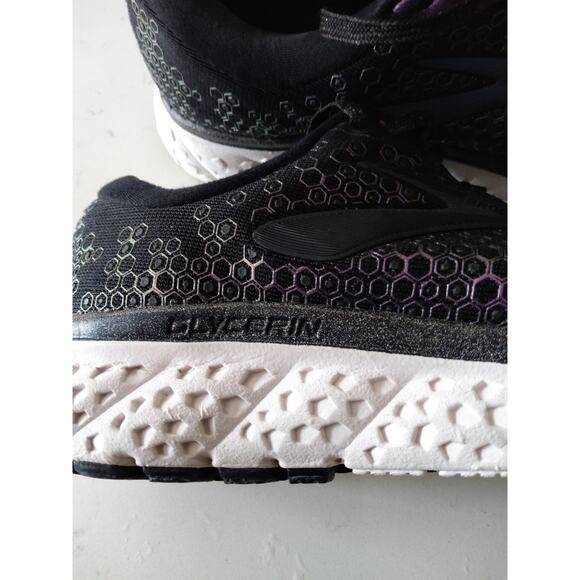 Brooks Glycerin 17 running athletic shoes blk/purple colorway women's size 8.5 - Picture 12 of 12